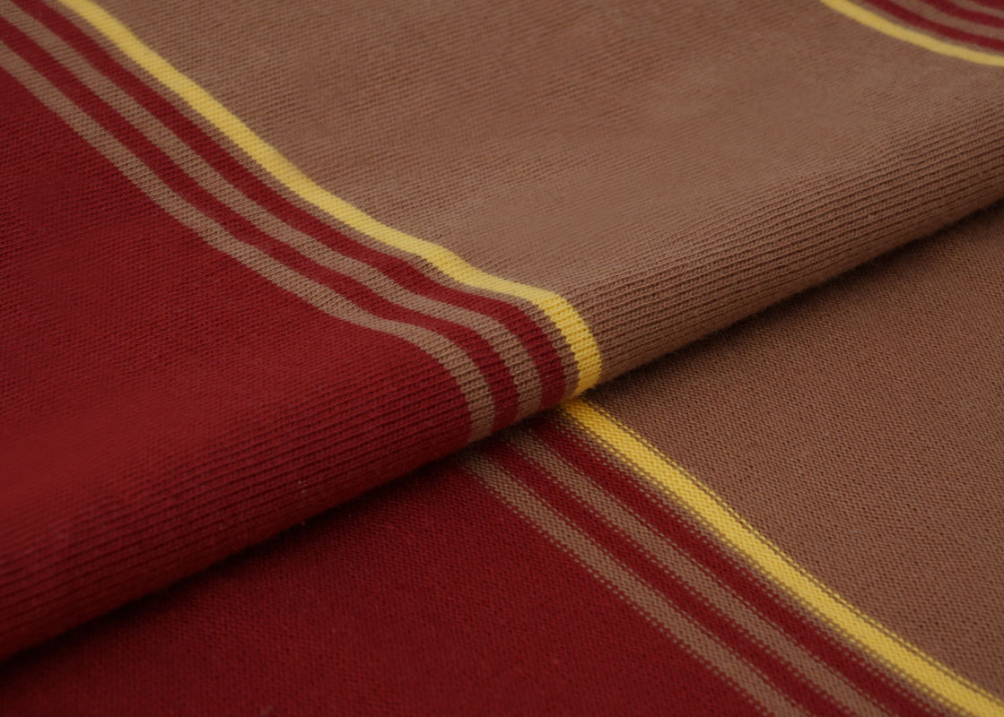 Tejido de punto a rayas suave y cómodo con buena textura, saludable para camisetas