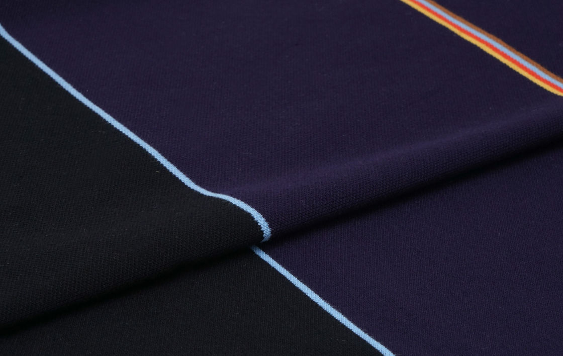 Tejido de punto a rayas resistente al desgaste y a la sudoración y transpirable para camisa de polo