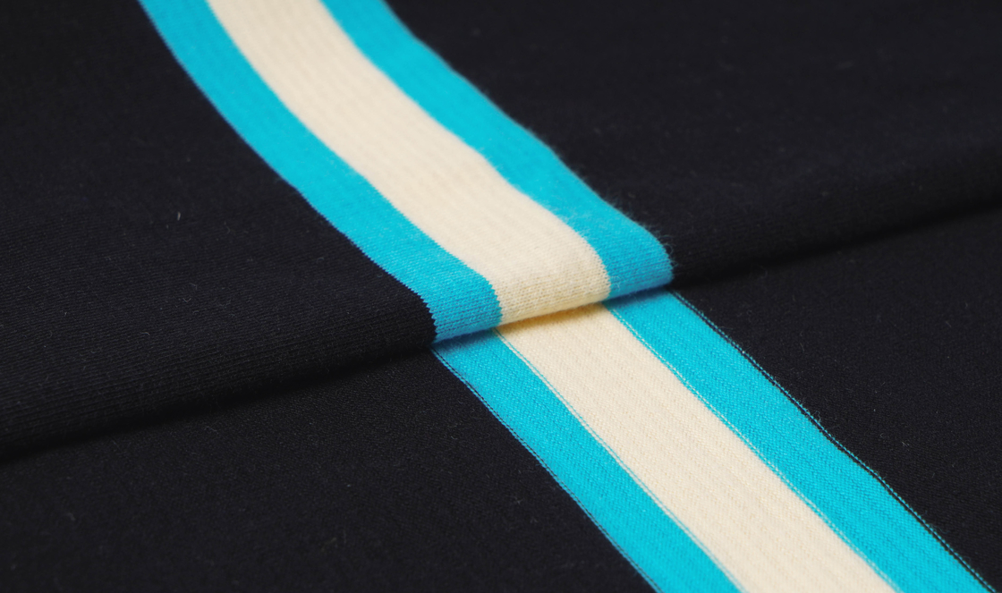 Breathable And Soft And Wear-Resistant Anti-WrinkleStriped Knit Fabric For Polo Shirt