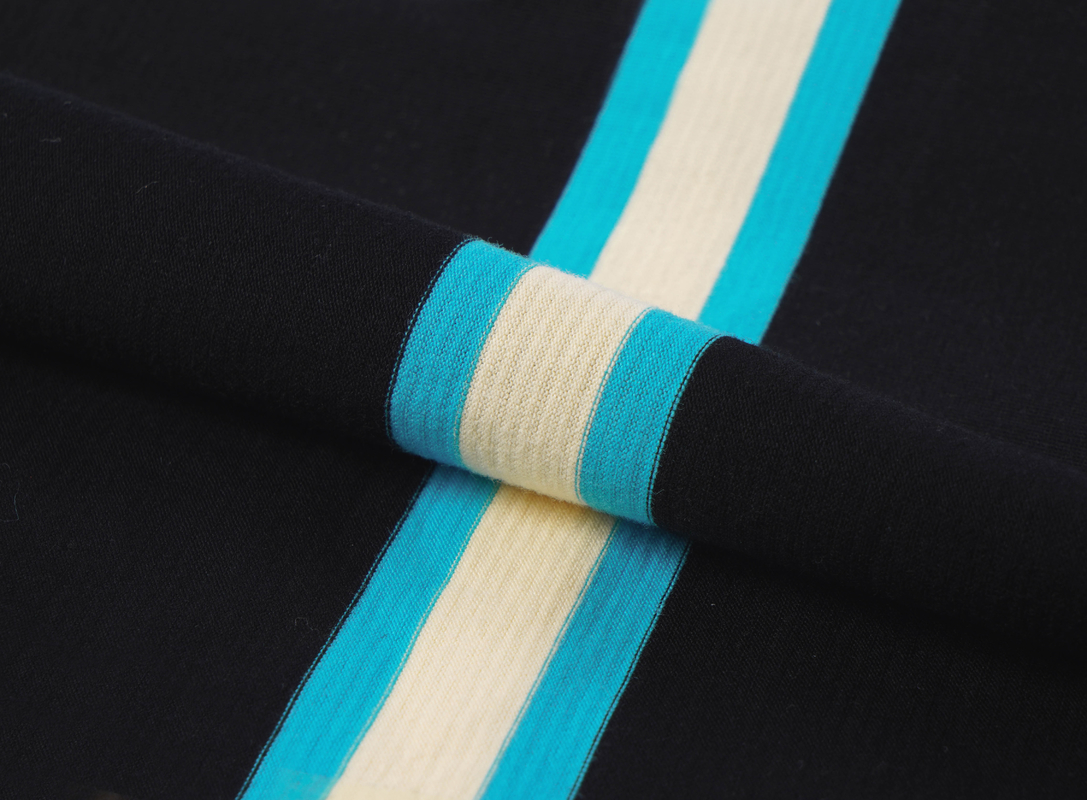 Breathable And Soft And Wear-Resistant Anti-WrinkleStriped Knit Fabric For Polo Shirt