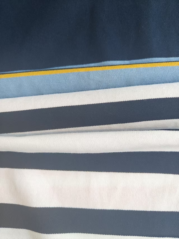 Tejido de punto rayado suave y transpirable saludable y cómodo para uso informal