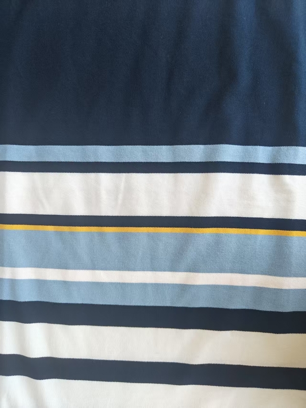 Tejido de punto rayado suave y transpirable saludable y cómodo para uso informal