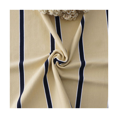 Un buen precio. El hilado respirable de resistencia de la tela rayada del punto del desgaste teñió el algodón el 5% Spandex del 95% en línea