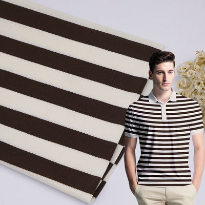 Textura modal rayada amistosa del estiramiento material de la tela 190gsm de la piel para la camisa de polos