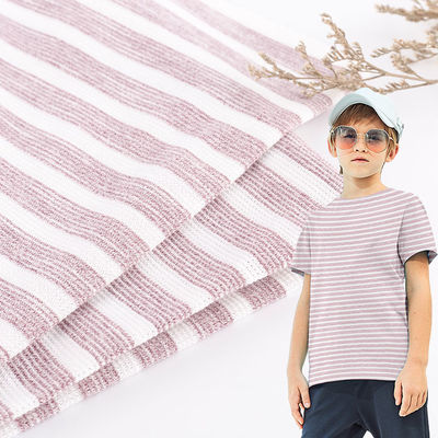 La tela texturizada camiseta de la raya, algodón 160gsm cuenta un cuento la tela teñida de la raya