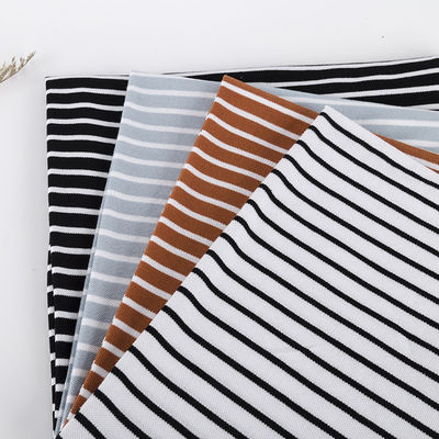 Tejido de algodón rayado transpirable multicolor que absorbe el sudor para camiseta de polo