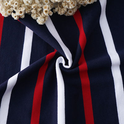 Un buen precio. S-200422 hacen punto la tela rayada, el 175cm 185gsm Polo Shirt Striped Fabric Texture en línea