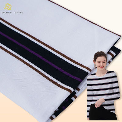 Un buen precio. Tejido de rayas 100% de algodón de color gris y negro de hilo blando en línea