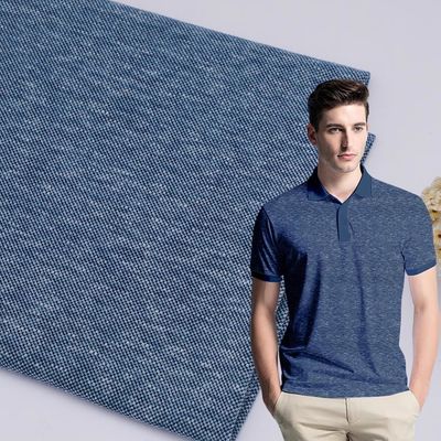 Un buen precio. Textura peinada Wearproof amistosa del estiramiento de la tela 21S 190gsm del piqué del algodón de la piel en línea