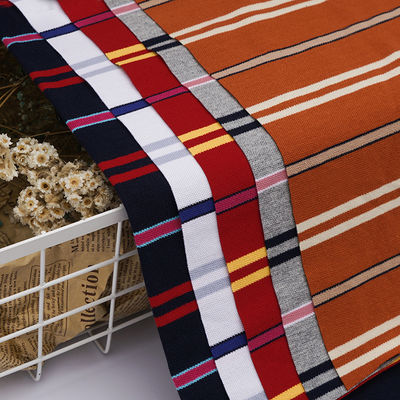 Tejido de tejido de algodón Pique tela de hilo teñido rayado material de camiseta estirada