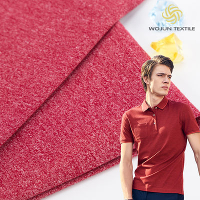Camiseta de polo suelta Tejido de algodón sólido Lycra de punto 170g 175cm