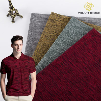 Material de camiseta de polo de 210 gramos, tela de algodón de 32S doble cara.