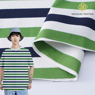La tela respirable 32S 185gsm de la camiseta de algodón pela el material tejido Lycra amistoso