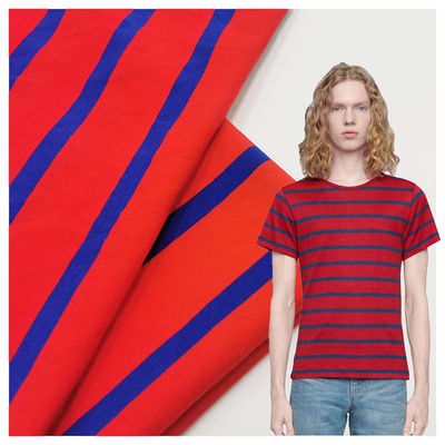 Tejido de camiseta orgánica absorbente de sudor, 190 gramos 32S Tejido de algodón Lycra