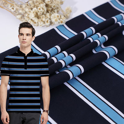 100% de algodón de tela de camiseta única de hilo teñido 175 gramos para ropa de negocios