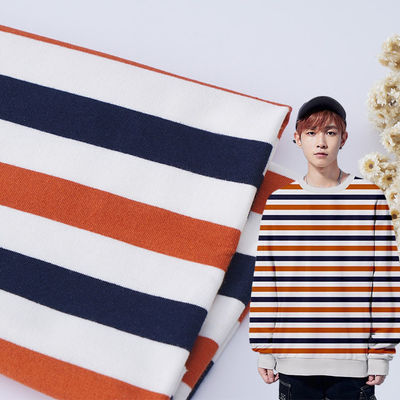 Un buen precio. Tejido compacto de algodón Francés de tejido Terry Tipo rayado para ropa en línea