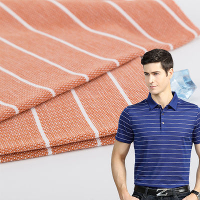 Tejido de material rayado para camiseta de algodón y lino