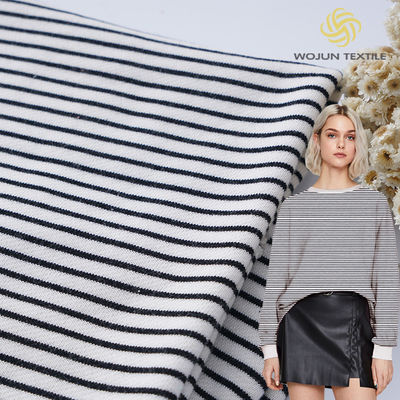 Moda de algodón francés de tejido Terry rayado textura amigable para la piel