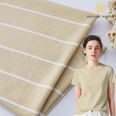 Tejido de algodón a rayas para camiseta