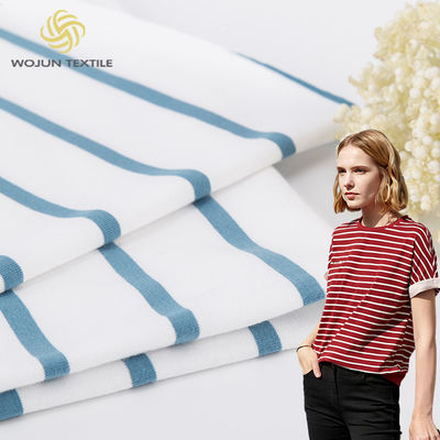 Tejido de algodón rayado con una textura cómoda para camiseta
