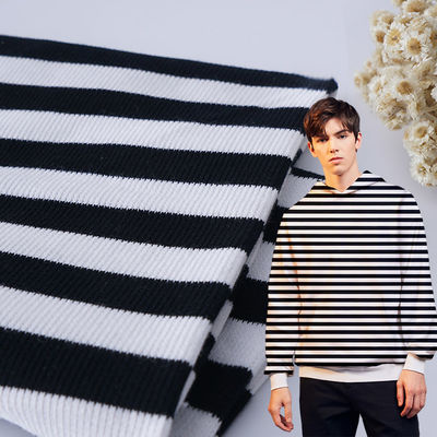 Tejido de punto a rayas de moda, saludable y ecológico para el terry francés