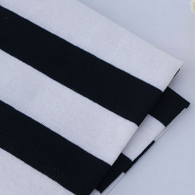 Un buen precio. Texto duradero y cómodo Tejido de material de algodón puro con rayas para trajes deportivos en línea