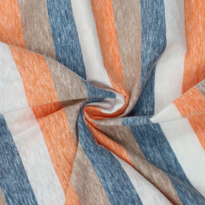 Tejido de material rayado de algodón de moda y transpirable para camisetas