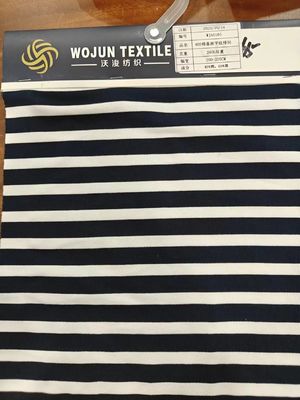 Tejido de material rayado para camiseta anti-pilling y elástico y acogedor de secado rápido