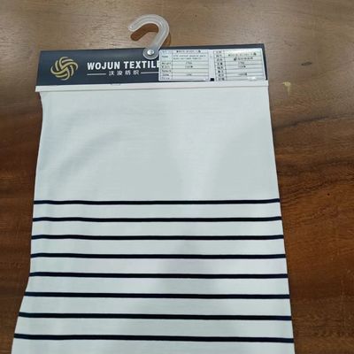 Un buen precio. Tejido de punto a rayas para camiseta en línea