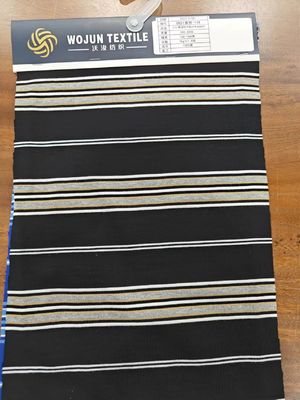 Tejido de material de rayas durables y confortable para camiseta
