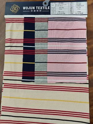 Tejido de punto a rayas transpirable y resistente a la sudoración para camisa de polo
