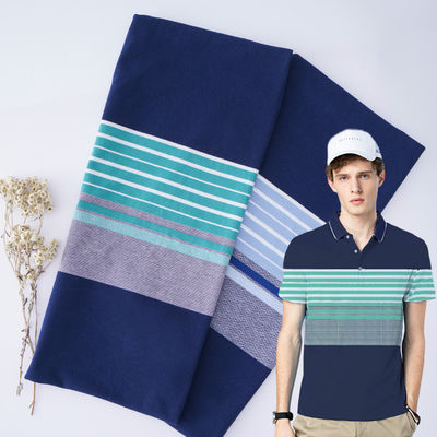 21S Salud y seguridad transpirables y tejido de punto de rayas únicas para camiseta de polo