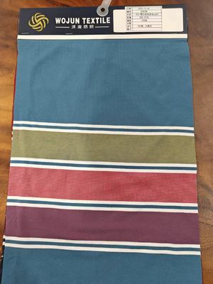 Un buen precio. Tejido de material de rayas durables y saludables para el medio ambiente para camisa de polo en línea