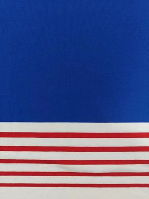 Un buen precio. Tejido de punto de rayas suave y absorbente de humedad y amigable para la piel para camiseta en línea