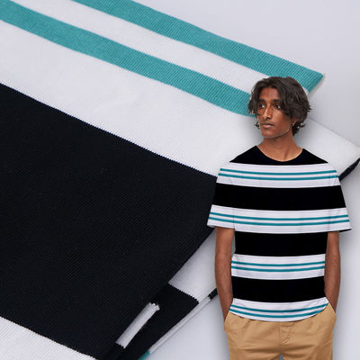 Tejido de punto a rayas para camiseta