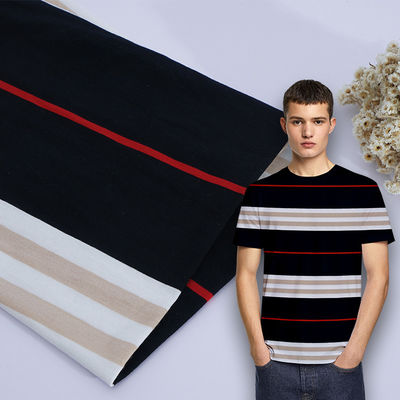 Un buen precio. Tejido de material rayado confortable y suave para uso informal en línea