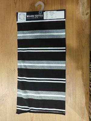 Tejido de punto a rayas de algodón natural y puro de moda para el uso informal