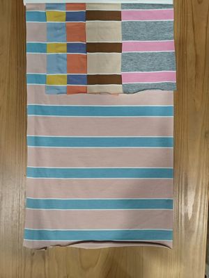 Tejido de material rayado resistente y transpirable para camisetas