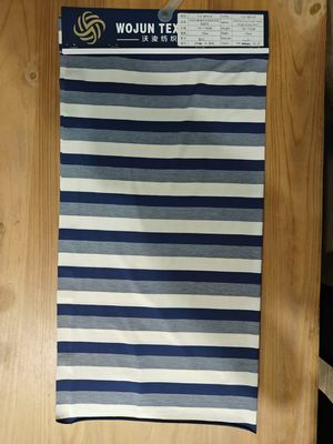 Tejido de punto de 100 kg suave y suave, amigable para la piel, con rayas para uso informal