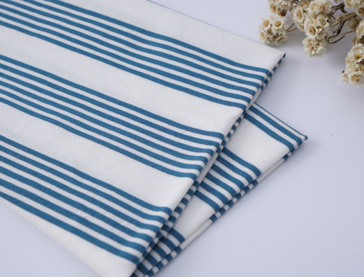 Tejido de material de rayas multicolor y respetuoso con el medio ambiente para uso informal