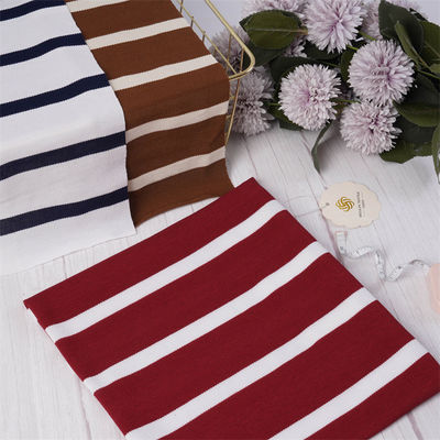 Tejido de punto rayado suave resistente al desgaste y absorbente del sudor para camisa de polo