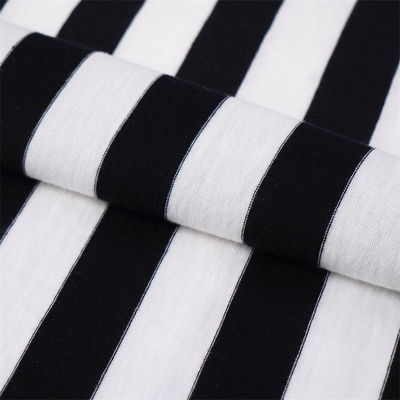 Un buen precio. Tejido de punto con rayas suaves y suaves para camiseta en línea