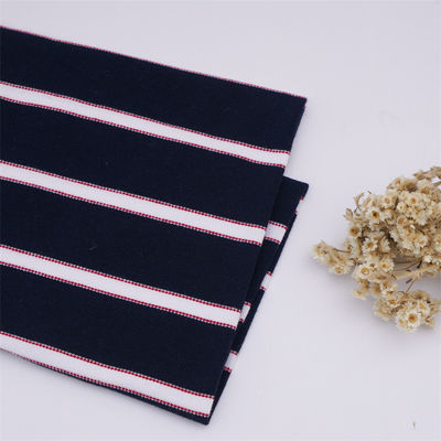 Tejido de punto a rayas resistente y resistente para camiseta
