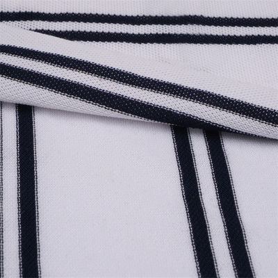 Tejido de punto con rayas para camiseta de polo