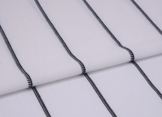 Un buen precio. Tejido de punto natural de rayas para camisa de polo en línea