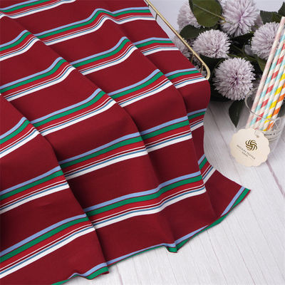 Tejido de material de rayas duradero, cómodo, amigable con la piel y transpirable, para uso informal