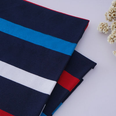 Un buen precio. Tejido de punto a rayas saludable y cómodo y amigable para la piel para camisa de polo en línea