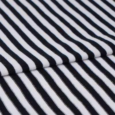 Tejido de punto con rayas, cómodo y transpirable, amigable para la piel, para uso informal