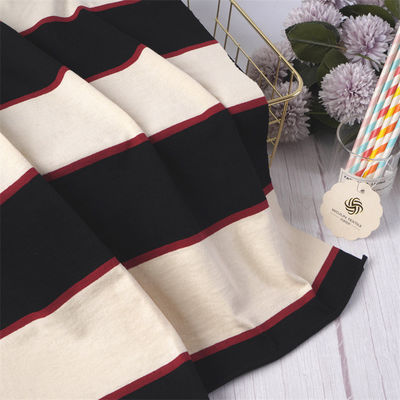 Tejido de punto a rayas, cómodo y saludable, amigable para la piel, para uso informal