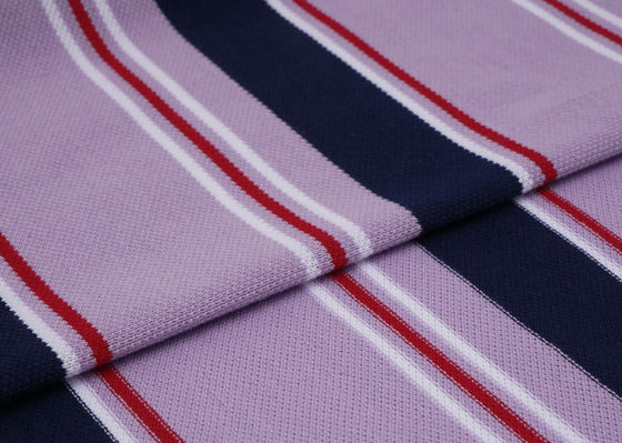 Tejido de punto a rayas, saludable, ecológico y transpirable para camiseta